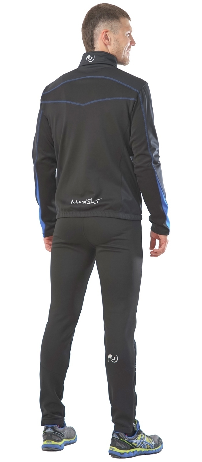 NORDSKI ACTIVE детская разминочная куртка black-blue - 2