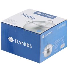 Кастрюля нерж, 1.9 л, с крыш, Daniks, Мальта, GS-01345KS-16CA, индукц