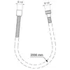 Ideal Standard Metalflex BF200AA Шланг для душа 2000 мм, подсоединение G1/2", устойчивость к давлению до 5 атм, прочность до 50 кг