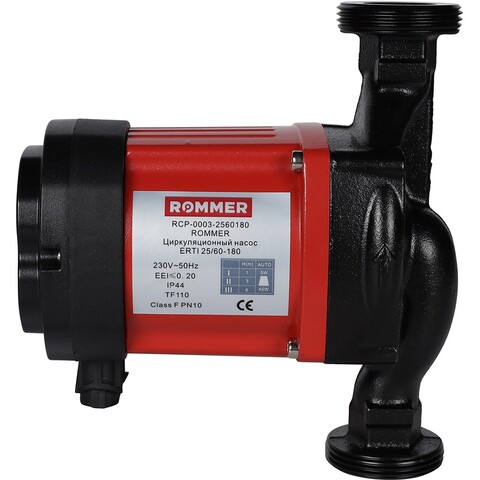 Циркуляционный насос ROMMER ERTI 25/60-180 с гайками и теплоизоляцией RCP-0003-2560180