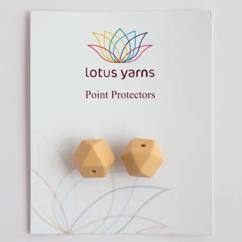 Заглушки для спиц Lotus Yarns Шестигранник бежевый, 1 пара