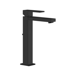 Gessi Rettangolo 11921#299 Смеситель для раковины с донным клапаном и высоким изливом 128мм, цвет: черный фото