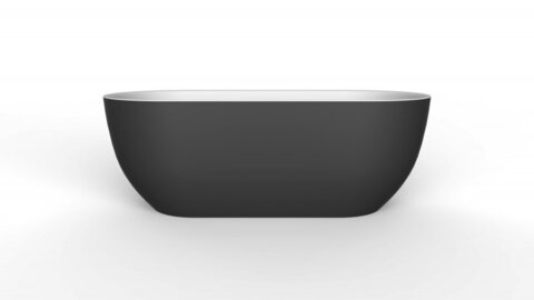 BelBagno BB70-1500-800-W/NM Отдельностоящая акриловая ванна, 150x80, цвет: белый, чёрный