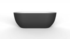 BelBagno BB70-1500-800-W/NM Отдельностоящая акриловая ванна, 150x80, цвет: белый, чёрный фото