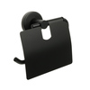 Fixsen Comfort Black FX-86010 Держатель туалетной бумаги с крышкой, цвет: чёрный