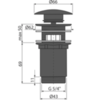 Alcaplast A392BLACK Донный клапан