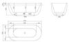 BelBagno BB70-1500-800-W/NM Отдельностоящая акриловая ванна, 150x80, цвет: белый, чёрный
