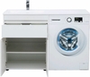 Aquanet Токио 239215 Тумба с раковиной, цвет: белый