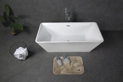BelBagno BB60-1500-750 Отдельностоящая акриловая ванна в комплекте со сливом-переливом, цвет: белый фото