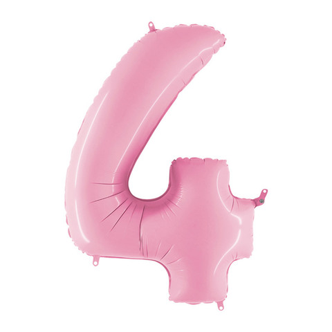 Шар Г 40''/102 см, Цифра Розовый (Pink) 