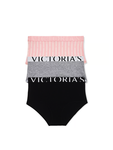 STRETCH COTTON ЛОГО БРИФЫ НА ВЫСОКОЙ ПОСАДКЕ