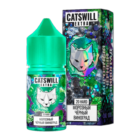 Жидкость CATSWILL EXTRA Salt 2% HARD 30 ml - Морозный Чёрный виноград