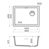 Omoikiri 4997583 Мойка Kata 56-U/I-BL Side Artgranit/черный