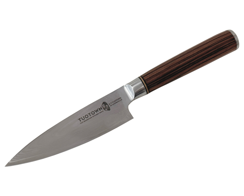 Кухонный нож Шеф мини FT-series 13см, VG-10, DAMASCUS, рук-ть дерево, арт.275011