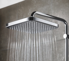 Душевая система GROHE Tempesta Cosmopolitan 250 CUBE с однорычажным смесителем для ванны, излив 202 мм, хром (26693000)