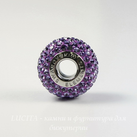 80101 Бусина Сваровски BeCharmed Pave Tanzanite 14х9 мм ()