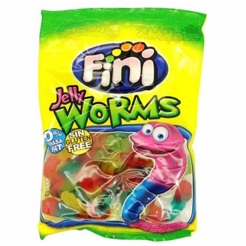 Жевательный мармелад Fini Jelly Worms, Червячки, 90 г (Испания)