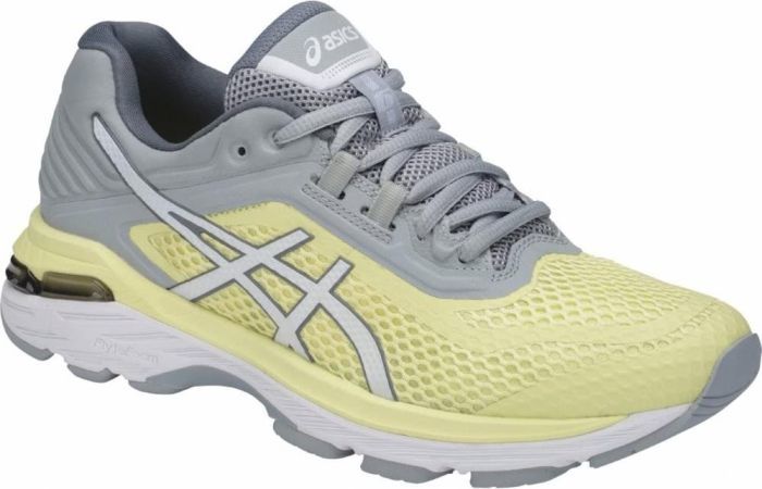 Беговые кроссовки женские Asics GT-2000 6 серые-желтые