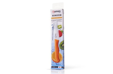 Нож керамический кухонный фрутоножик Samura Eco-Ceramic SIN-0011ORG