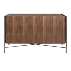 Комод 7139/MC2201DR из ореха и затемненной стали