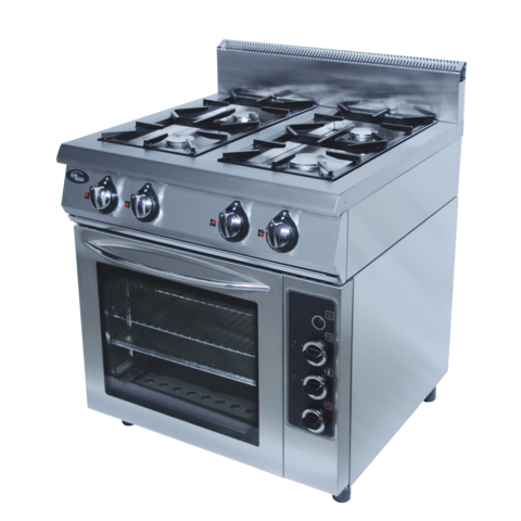 Плита газовая Grill Master Ф4ПДГ/800  (с духовкой - газ)  800х800х1050, 4 гор.