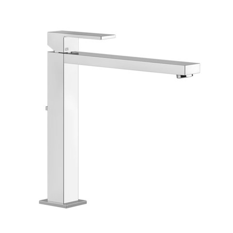 Gessi Rettangolo 11923#031 Смеситель для раковины с донным клапаном и высоким изливом 213мм, цвет: хром