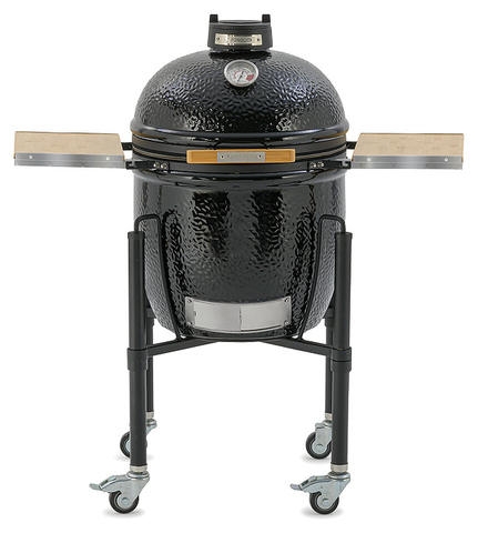 Гриль керамический Monolith Grill ONE.55 (Classic), черный на колесиках с боковыми столиками