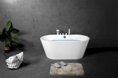 BelBagno BB200-1500-750 Отдельностоящая акриловая ванна в комплекте со сливом-переливом, цвет: белый фото