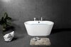 BelBagno BB200-1500-750 Отдельностоящая акриловая ванна в комплекте со сливом-переливом, цвет: белый