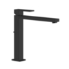 Gessi Rettangolo 11923#299 Смеситель для раковины с донным клапаном и высоким изливом 213мм, цвет: черный