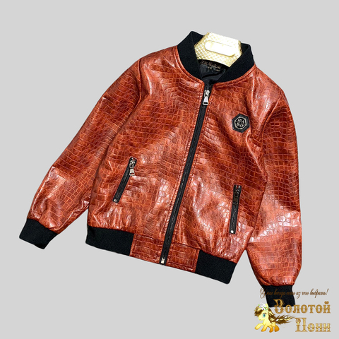 Куртка экокожа мальчику (4-12) 210328-К-74023