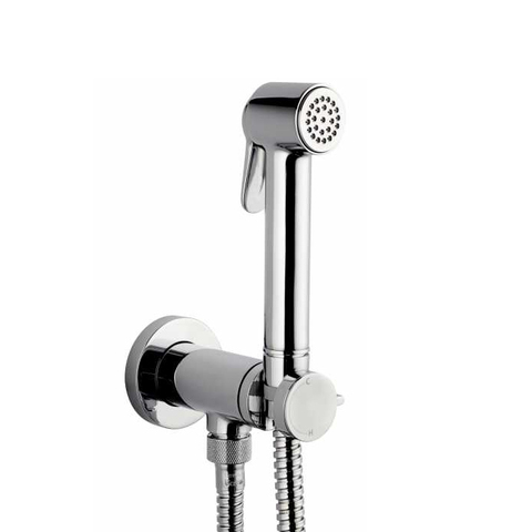 Bossini Paloma E37007B.030 Гигиенический душ с прогрессивным смесителем, лейкой и шлангом 125см., цвет: хром