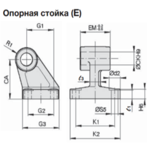 E5032-AL-CEJ00558  Кронштейн 90 гр., алюминий