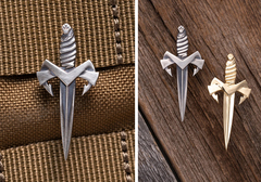 Значок Microtech 90-SV-MCK SILVER Dagger 