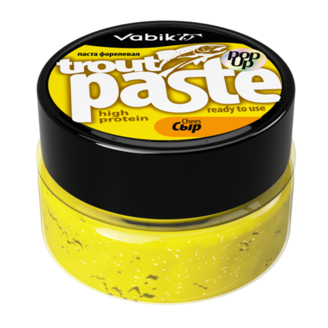 Приманка Vabik PASTE TROUT POP-UP (плавающая) СЫР 60 мл /3шт в уп/ продажа от 3 шт.