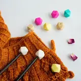 Заглушки для спиц Lotus Yarns Шестигранник бежевый, 1 пара