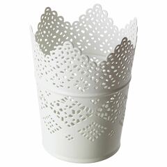 Подсвечник IKEA SKURAR (СКУРАР), Белый, Металл 11 см