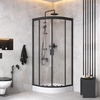 Am.Pm WK90EM Gem Комплект ограждение 80*80. 1/4 круга. черный