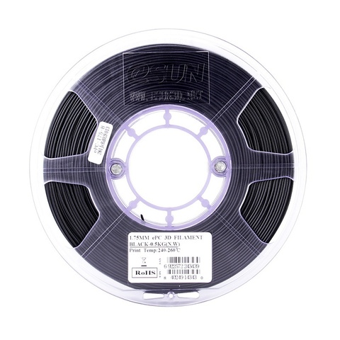 Катушка пластика ePC ESUN (Polycarbonate) 1.75 мм 0,5кг., черная