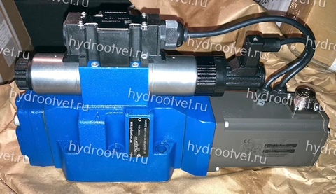 Фото 4WRTE16V1-125L-4X/6EG24K31/A1M - Пропорциональный быстродействующий распределитель с обратной связью по положению золотника и со встроенным усилителем (OBE), Ду16, A1 = ±10 В, номинальный расход 125 л/мин, схема V1-, каналы управления X и Y = внешние