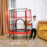Батут детский DFC TRAMPOLINE-RED 55" с сеткой фото №10