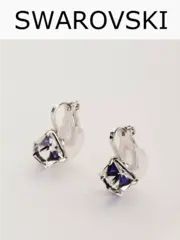 Клипсы Миражи с синими кристаллами Swarovski