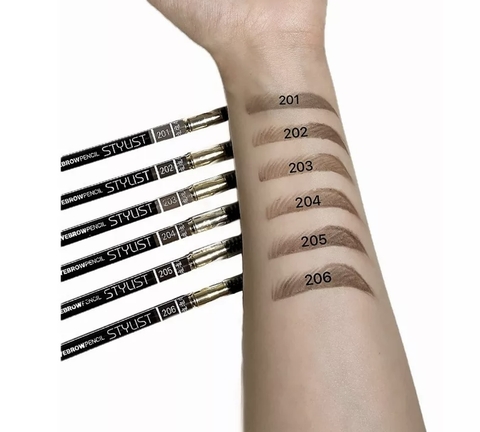 TF Карандаш для бровей с щеточкой Eyebrow Pencil Stylist тон 206 мягкий черный — фото 3