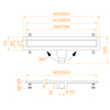 RGW 60212160-01 Душевой лоток Drain Leo-21-60 600