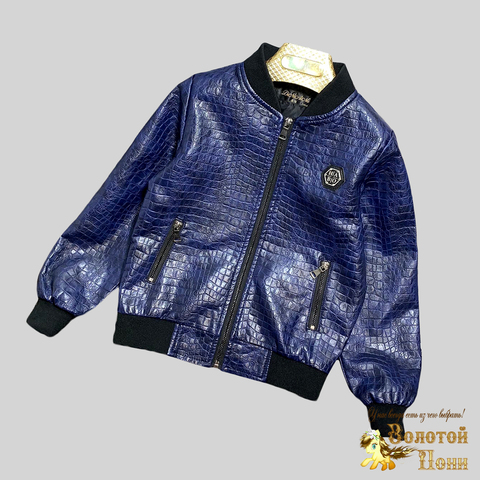 Куртка экокожа мальчику (4-12) 210328-К-74026