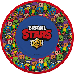 Тарелки (7''/18 см) Brawl Stars, Герои, дизайн №2, 6 шт.