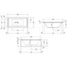 Duravit Starck 700339000000000 Ванна акриловая прямоугольный вариант 1800х900 mm, встраиваемая или с панелями , с 2 наклонами для спины, цвет белый