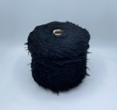 Бобинная пряжа (пр.Италия), art-Feather 130м/100гр.90%Меринос, 10%Полиамид, цвет-Черный арт.31404
