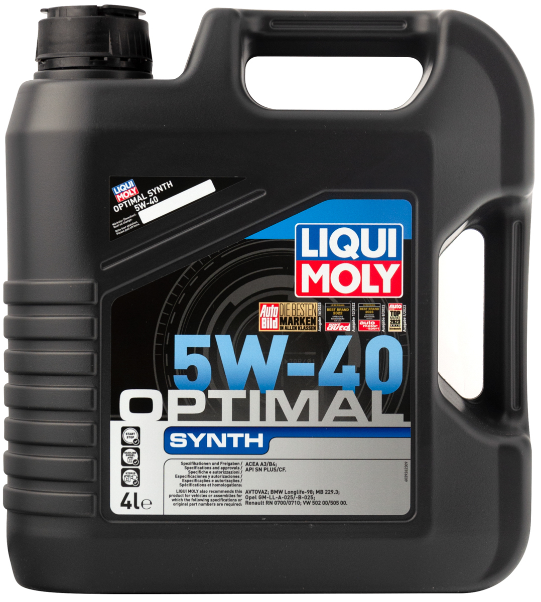 Моторное масло Liqui Moly Optimal Synth 5W40 hc-синтетическое 4л