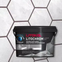 Затирка швов цементная Litokol Litochrom 1-6 Luxury Evo LLE.345 Сливовый, ведро 2 кг